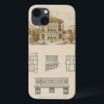 Design for an Estate with Interior Plans iPhone 13 Case<br><div class="desc">An attractive drawing of architectural designs for an estate,  complete with plans for the interior. If you are thinking of building your own home these designs may intrigue you. Purchase a copy today!</div>