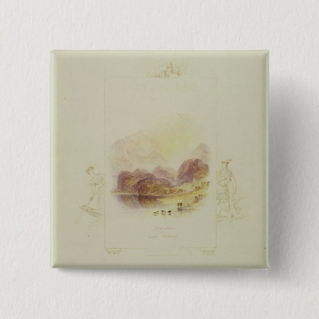 Design for an illustration for Walter Scott's 'Lad 2 Inch Square Button (Front)