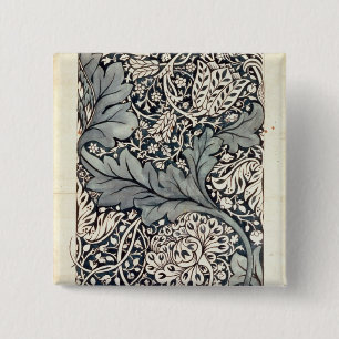 Design for Avon Chintz, c.1886 2 Inch Square Button