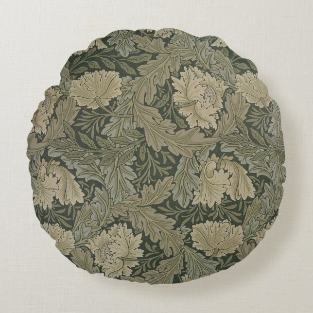Design for 'Lea' wallpaper, 1885 Round Pillow (Front)