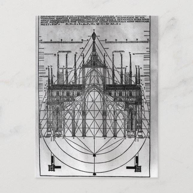 Design for Milan Cathedral Postcard (Front)