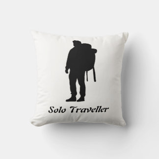 Design for people who love to travel solo throw pillow