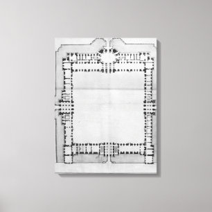 Design for the eastern buildings of the Louvre Canvas Print