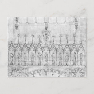 Design for the gallery of kings on the fa�ade postcard