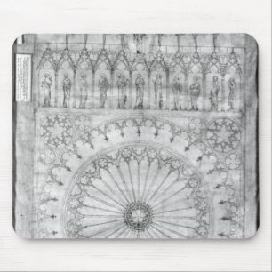Design for the rose window and gallery of mouse pad