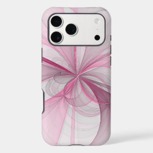 Design fractal abstrait moderne rose gris
