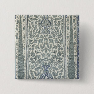 Design from Mosque of Ibrahym Agha, from 'Arab Art 2 Inch Square Button