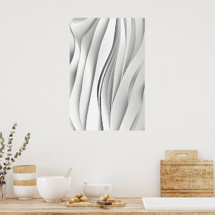 Design Futuristic waves - everyday, futuristic Poster