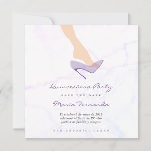 Design Glass Shoe for Quinceañera Party