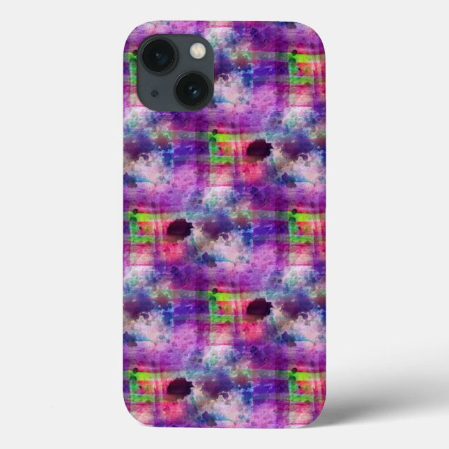 Design green, purple texture watercolor Case-Mate iPhone case (Back)