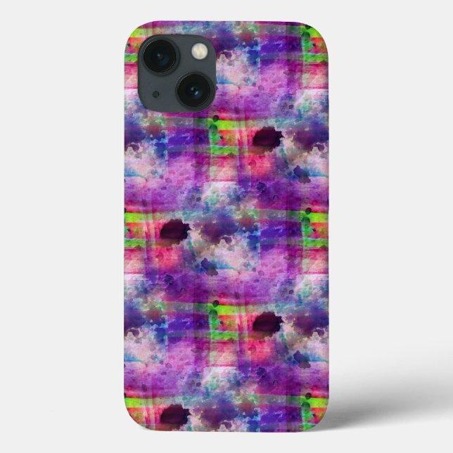 Design green, purple texture watercolor Case-Mate iPhone case (Back)