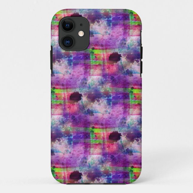 Design green, purple texture watercolor Case-Mate iPhone case (Back)