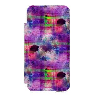 Design green, purple texture watercolor incipio watson™ iPhone 5 wallet case