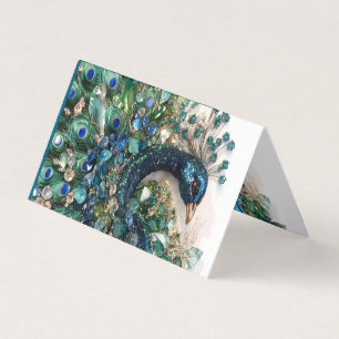 Design. Hand embroidery with precious stones. Business Card