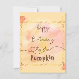Design Happy Birthday doux avec mot personnalisabl Postcard