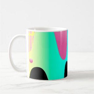 design illustration frame with circle conceptart, coffee mug