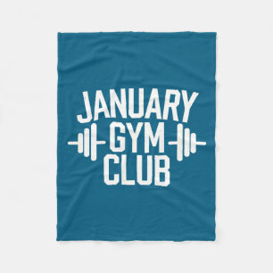 Design January Gym Club Fitness Workout Fleece Blanket