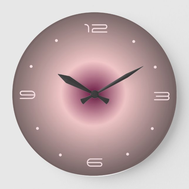 Design lumineux rose rose> Horloges rondes (Recto)