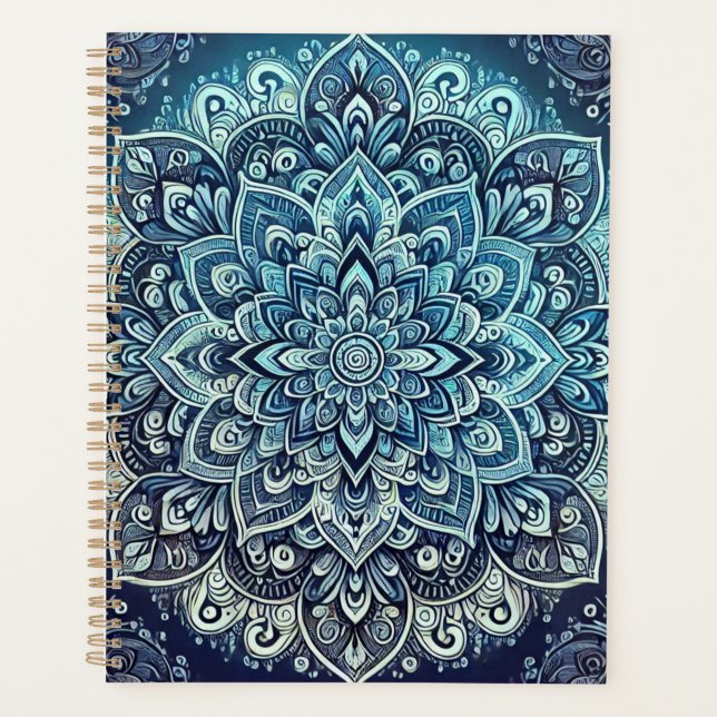 Design Mandala dégradé bleu (Devant)