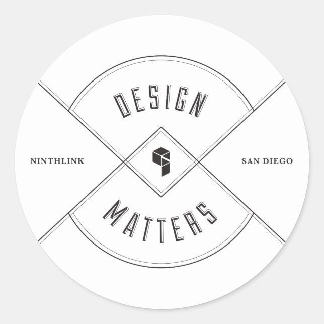 design matters classic round sticker (Front)