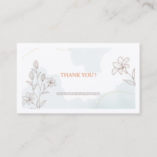 Design modèle carte de remerciements