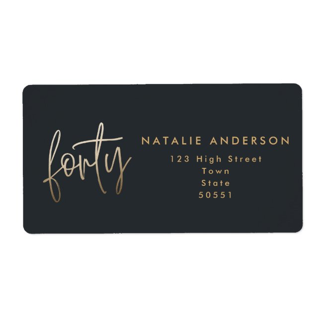 Design moderne 40e anniversaire simple élégant scr (Devant)