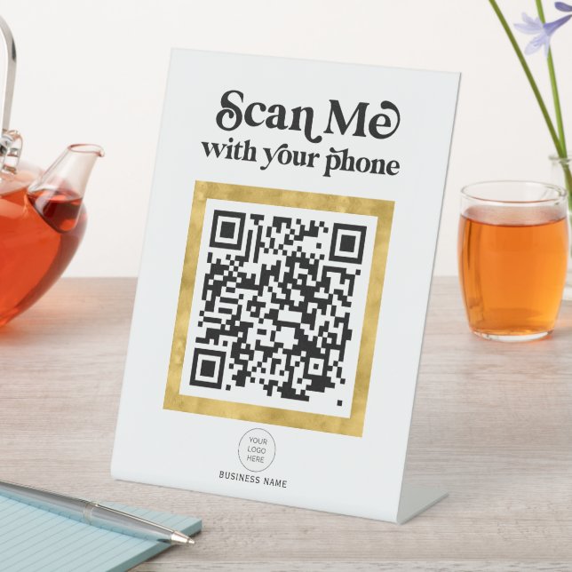 Design moderne Code QR panneau d'entreprise avec l (In SItu)