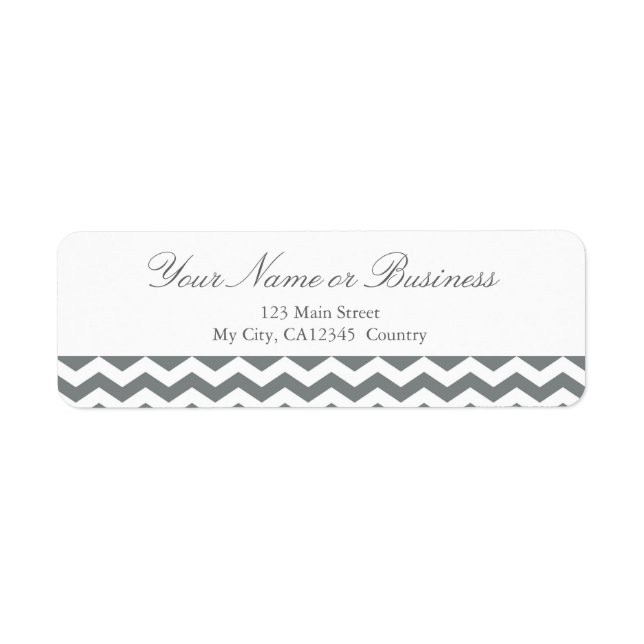 Design moderne gris et blanc chevron zigzag (Devant)