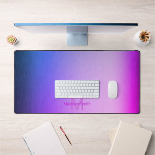 Design moderne rose métal brossé Monogramme