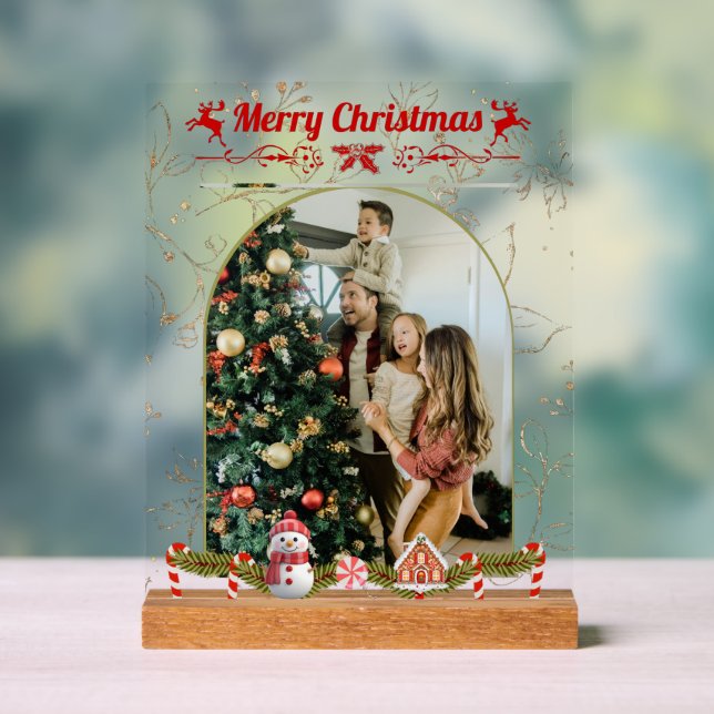 Design moderne Script de Noël Photo de famille (Neutre)