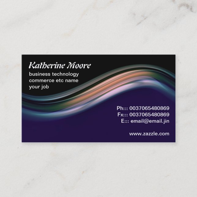 design moderne style professionnel carte de visite (Devant)