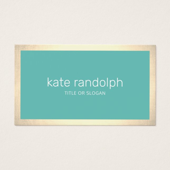 Design Moderne Turquoise Gold Frontière Salon de b (Devant)