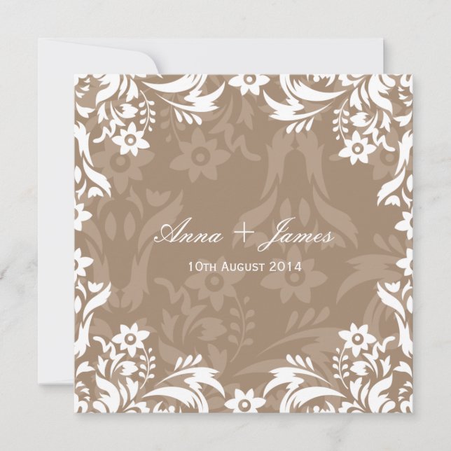 Design No.2 Invitation - MOCHA (Front)