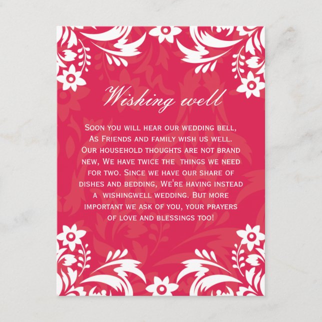 Design No.2  Wishing well - RASPBERRY Enclosure Card (Front)