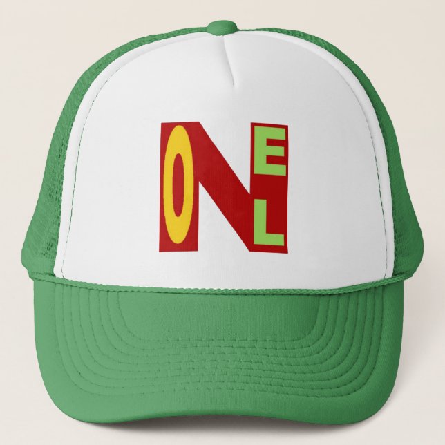 DESIGN NOEL Green White Trolley Cap (Front)
