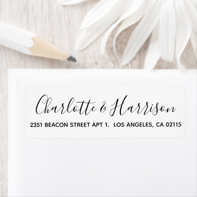 Design noir script moderne élégant mariage chic (En situation)