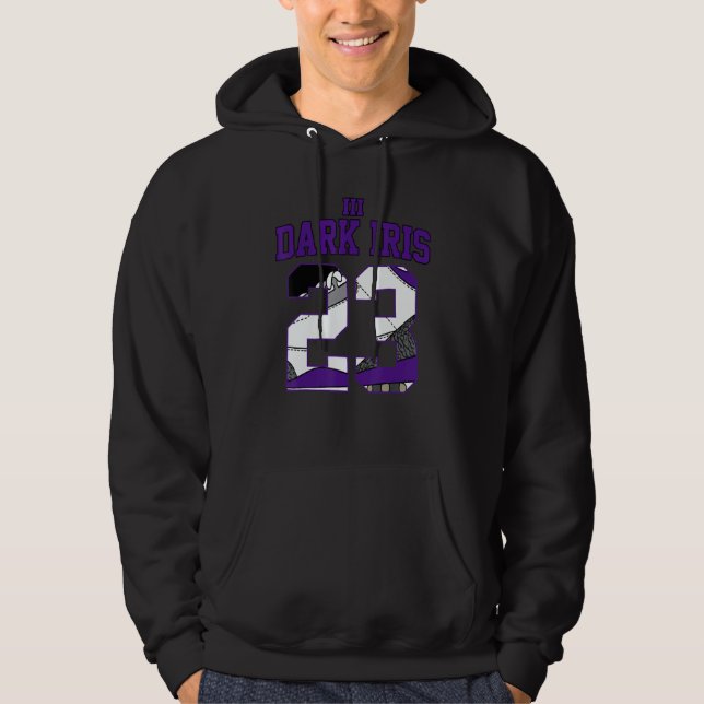 Design Number 23 Dripping Shoes Purple Dark Iris 3 Hoodie (Front)
