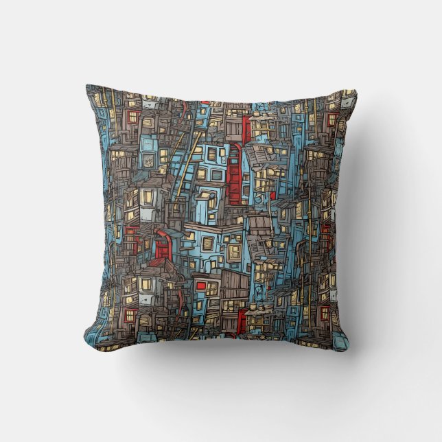 Design Pattern Throw Pillow (Front)
