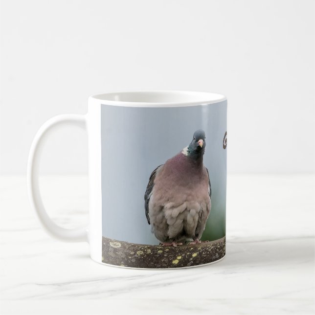 design pigeon in the morning coffee mug (Left)