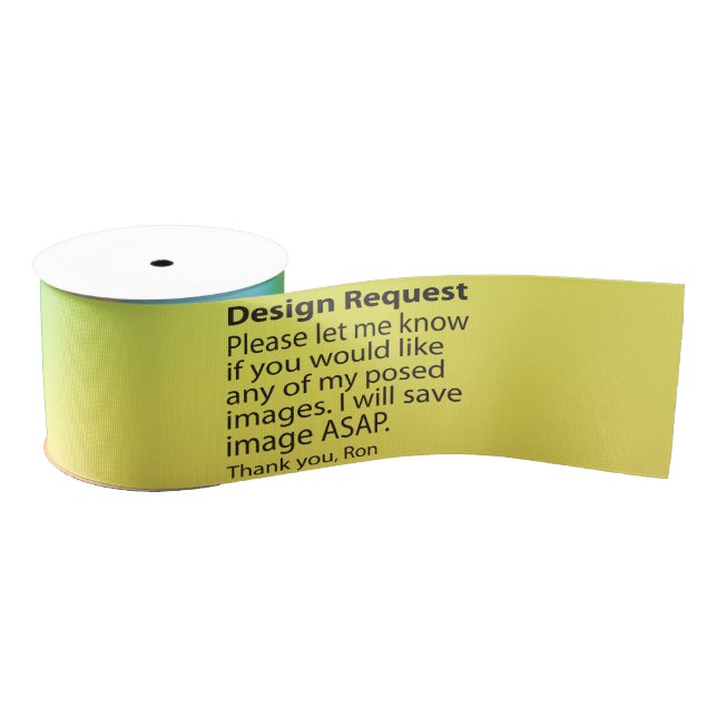 Design Request 3" Wide Ribbon Grosgrain Ribbon (Spool)