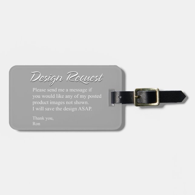 Design Request Luggage Tag (Front Horizontal)