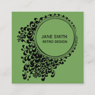 Design retro professional modern square business card