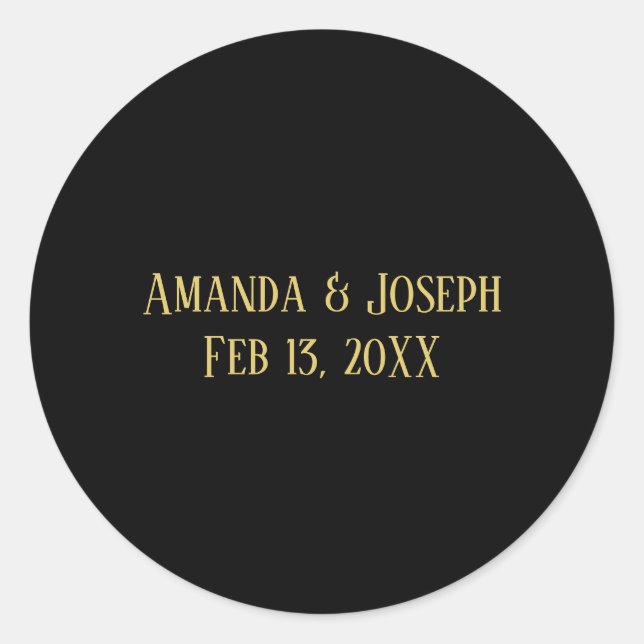 Design simple Black&Gold - Sticker circulaire (Devant)