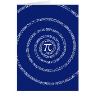 Design Spiral for Pi on Navy Blue