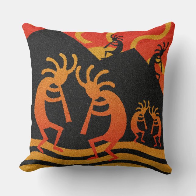 Design sud-ouest Kokopelli Coussin décoratif (Recto)