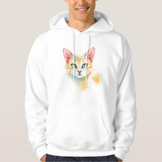 Design Sweat - shirt à capuche de chat aquarelle