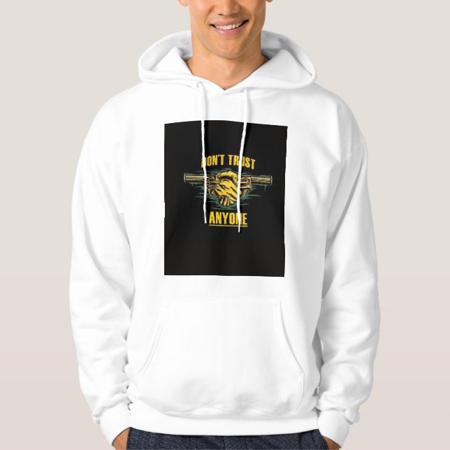 design sweat - shirt à capuche noir et jaune (Devant)