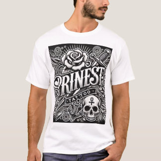 Design T-shirt d'art tatouage