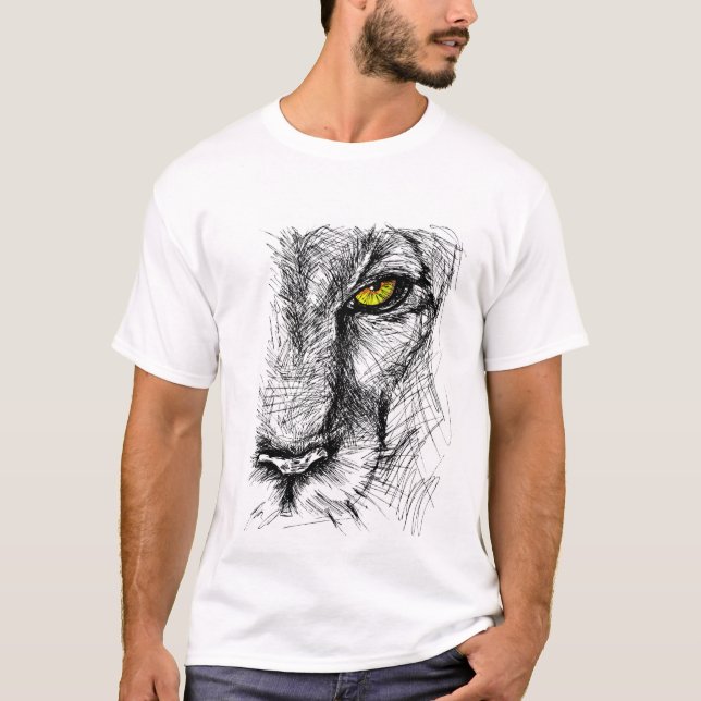 Design T-shirt "Fierce Tiger Face" (Devant)