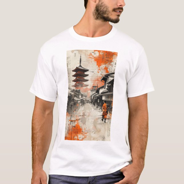 Design T-shirt unique inspiré par Kyoto (Devant)